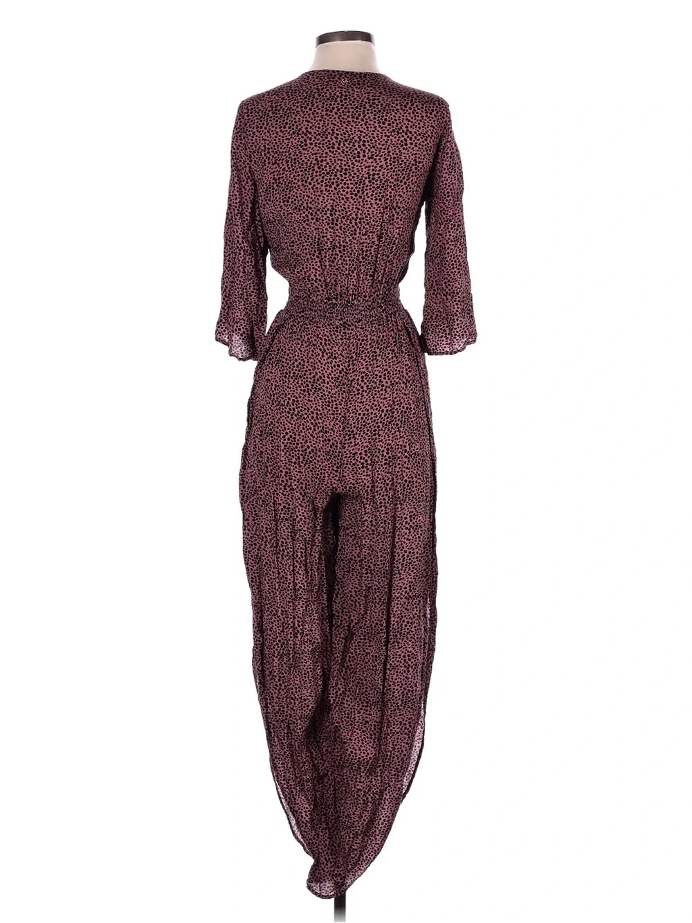 Anthropologie Maaji Tamarino Dusty Rose Tie-Front Wide-Leg Jumpsuit XS